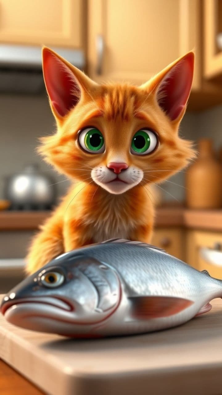 Cat's Culinary Adventure: Fish Curry Prep