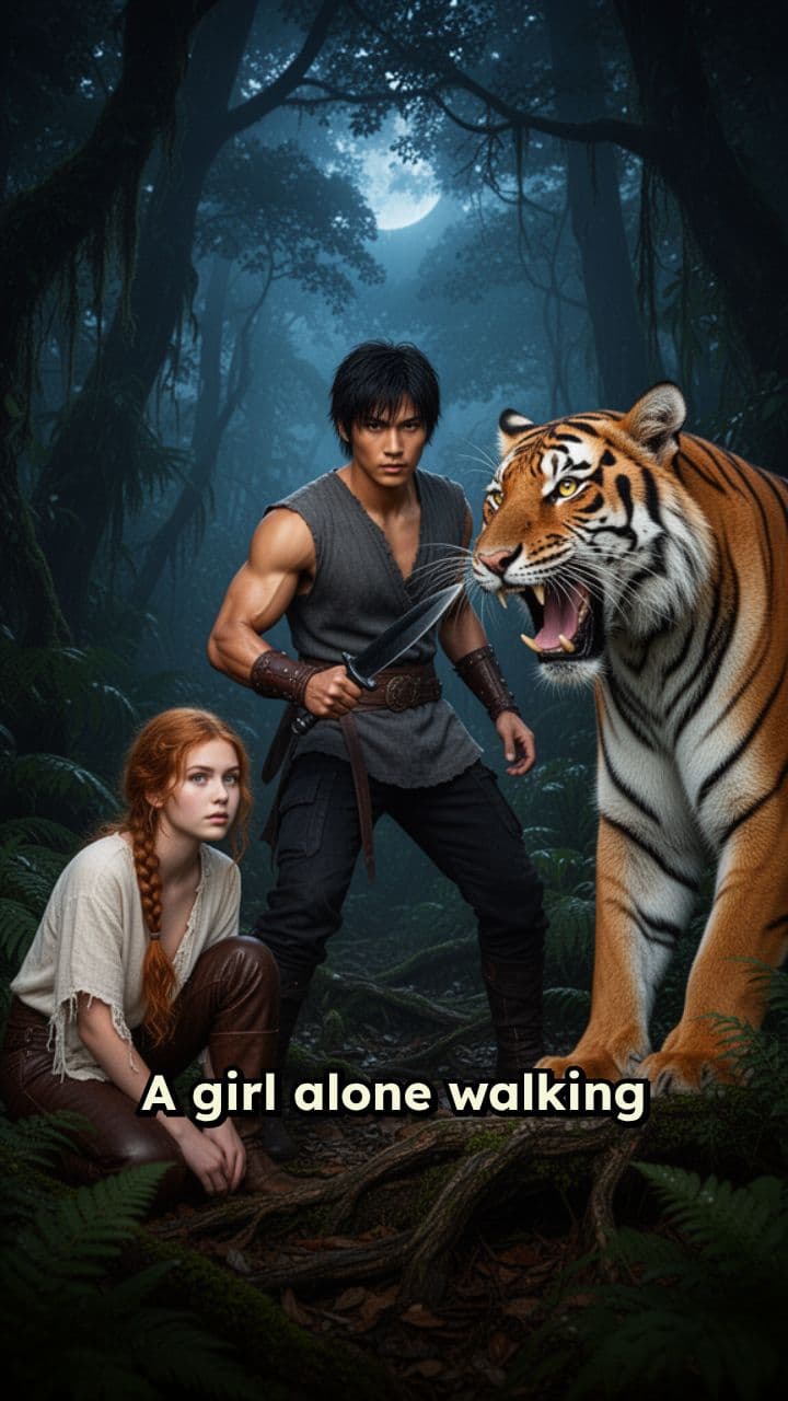 Hero Saves Girl from Tiger