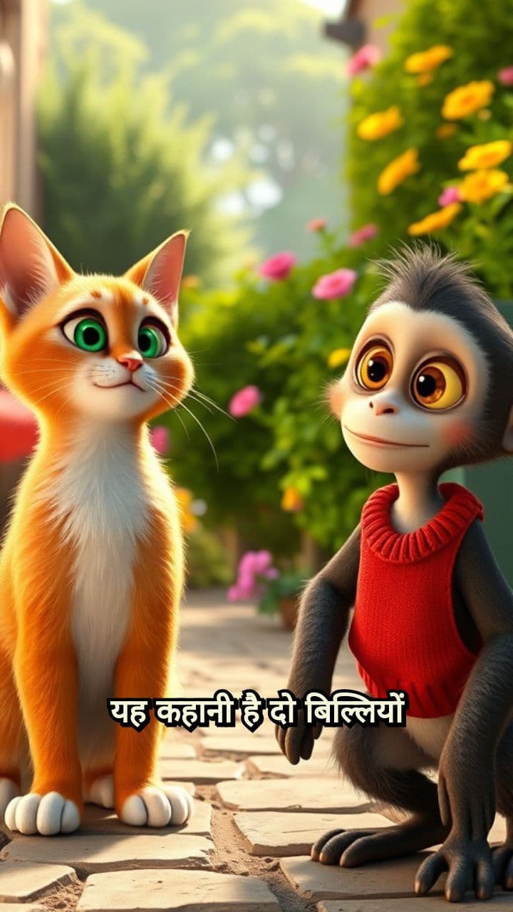 Two Cats and a Clever Monkey