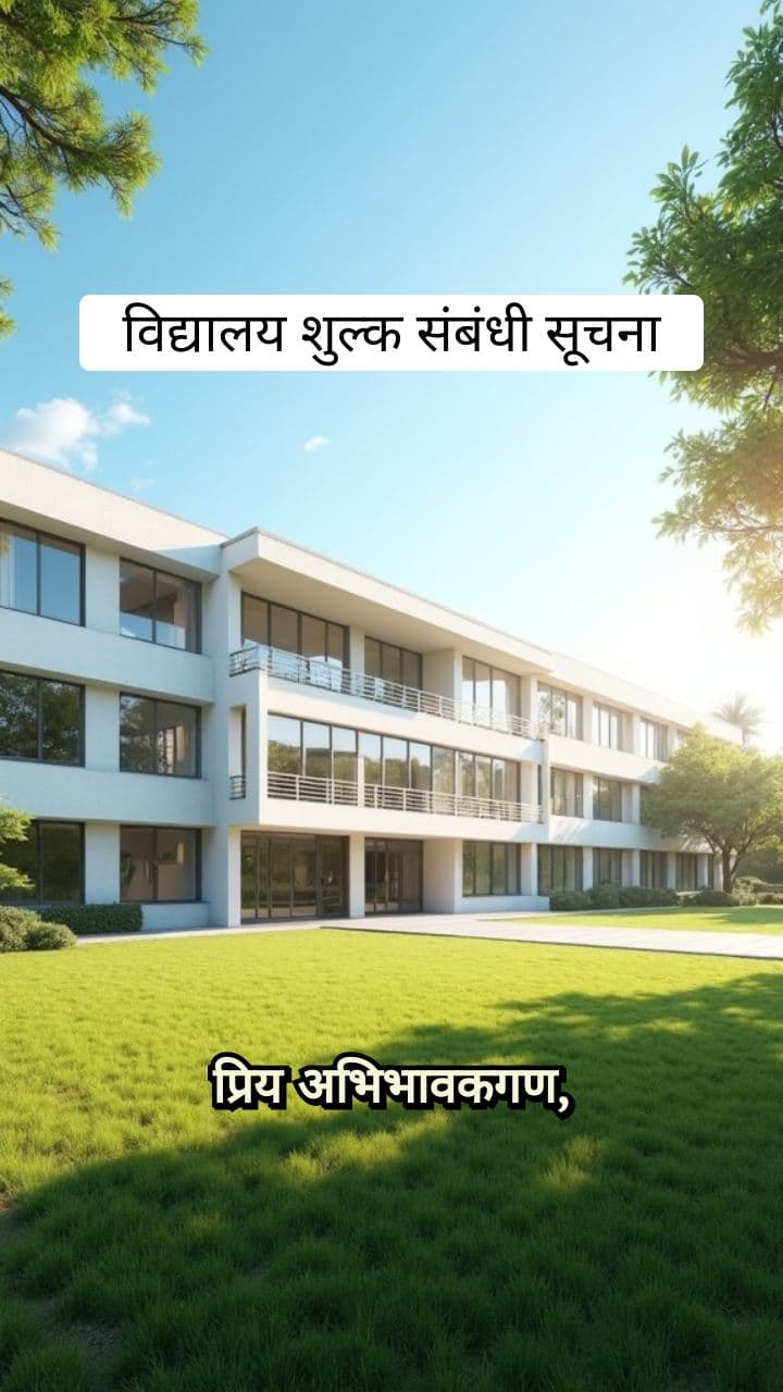 विद्यालय शुल्क संबंधी सूचना