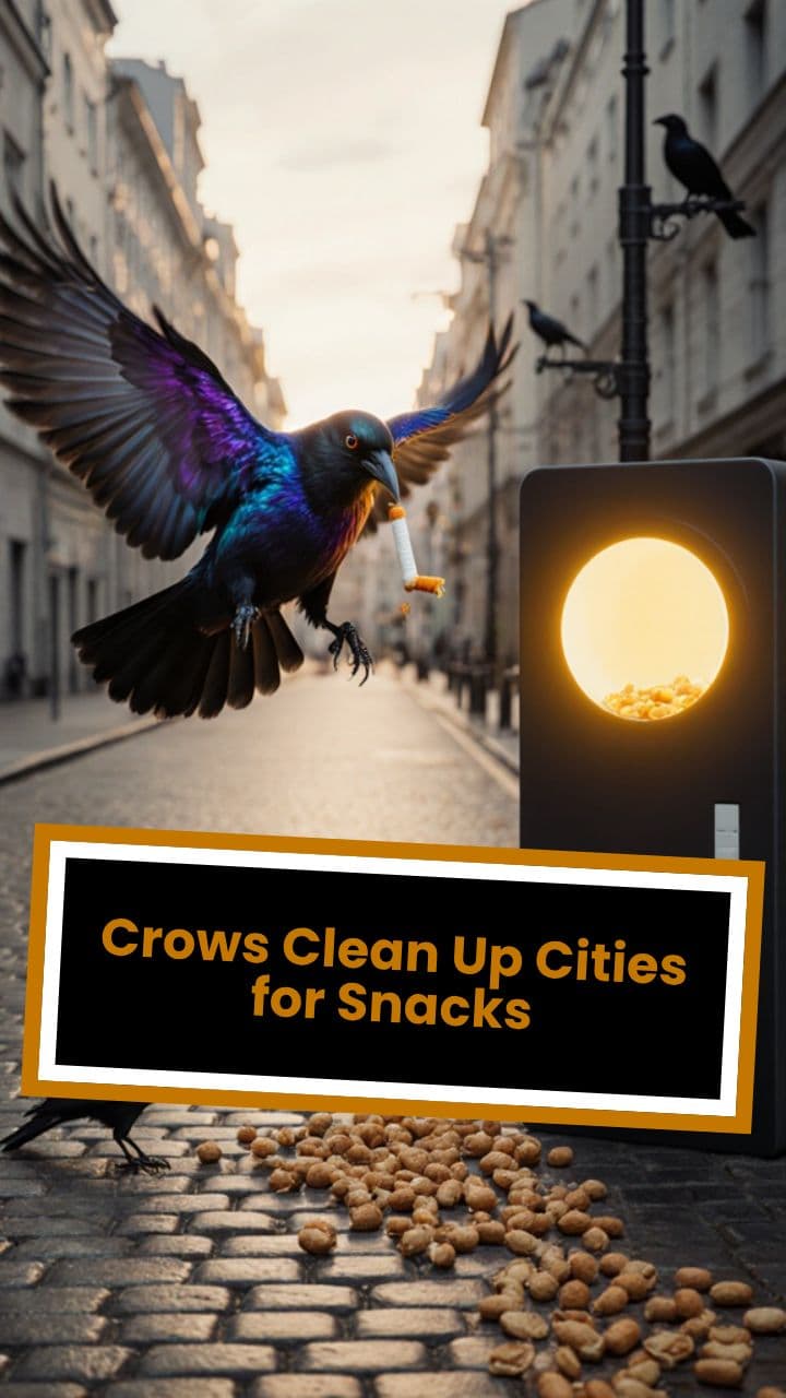 Crows Clean Up Cities for Snacks