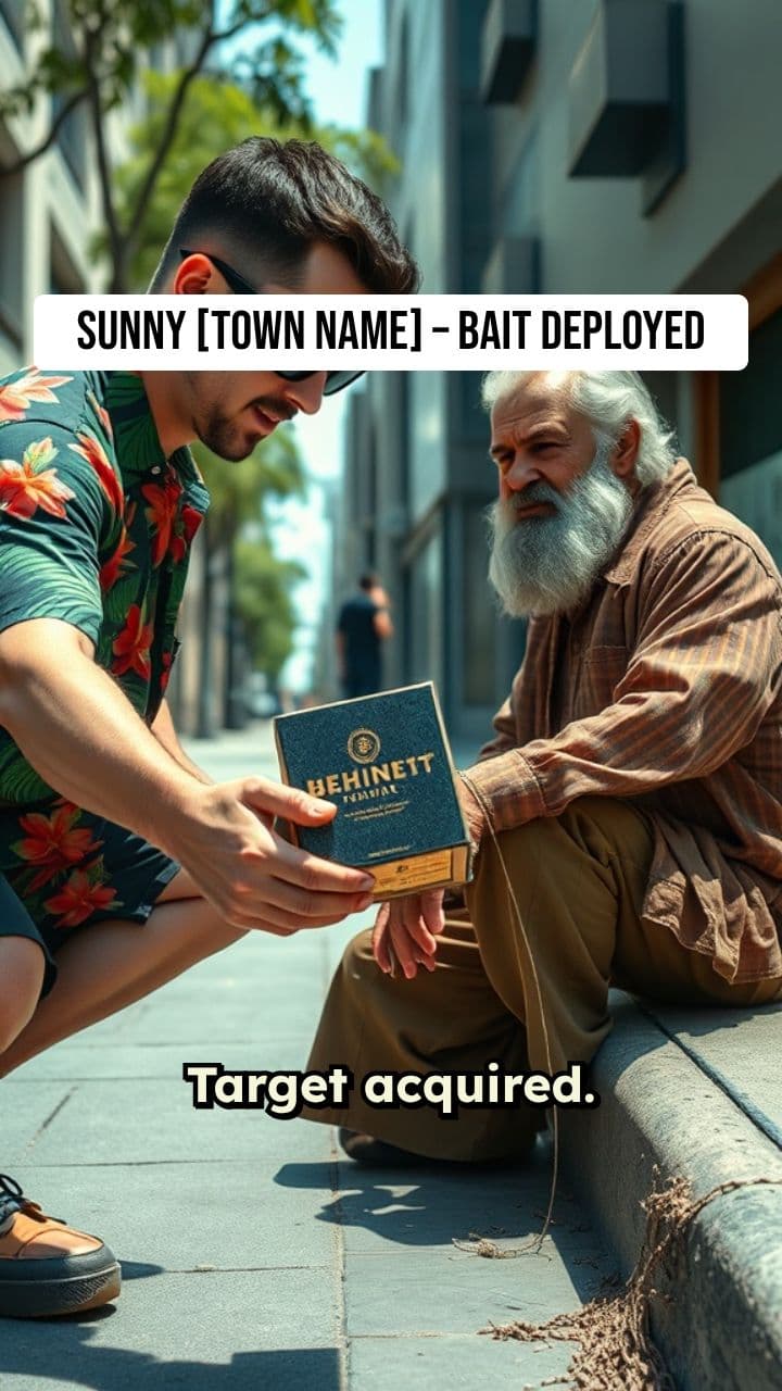 Homeless & Hungry… OR IS HE?