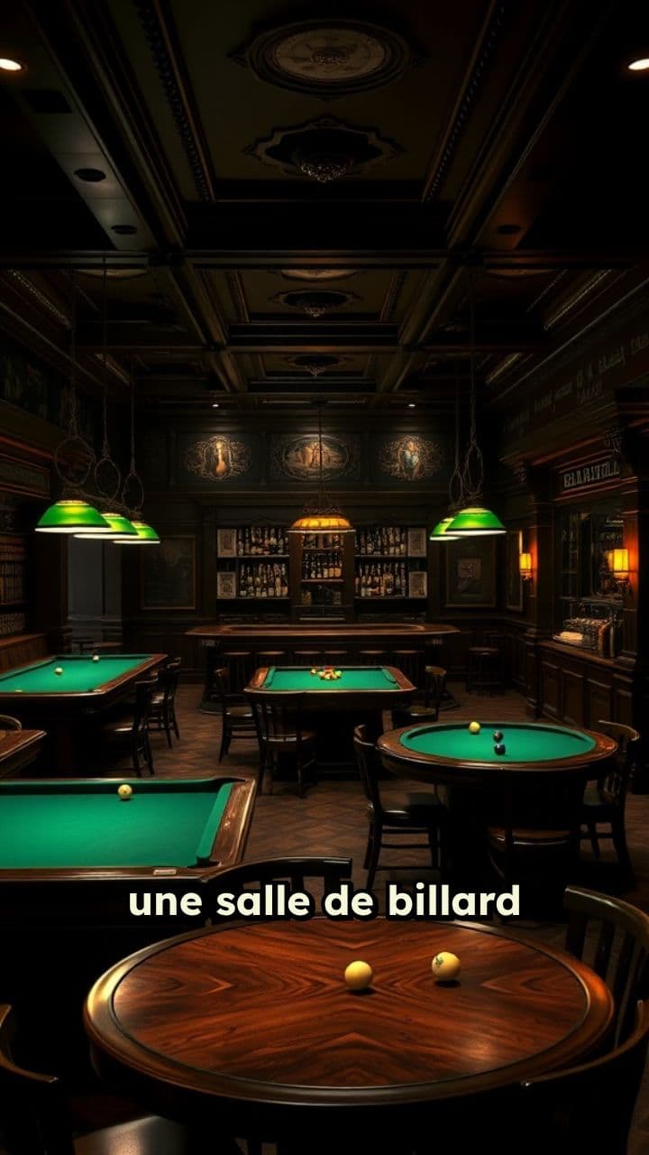 Ambiance rétro : billard et tatouages
