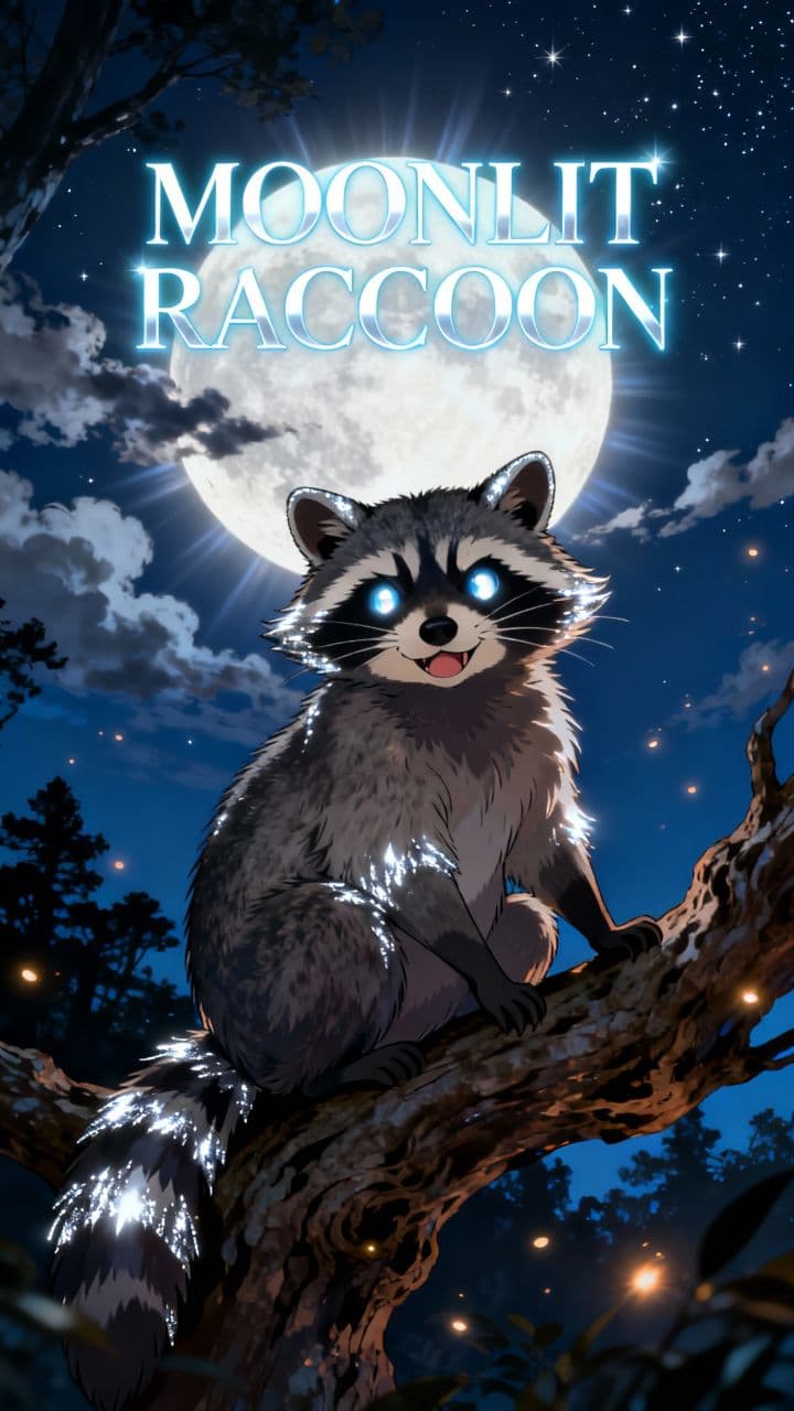 Moonlit Raccoon