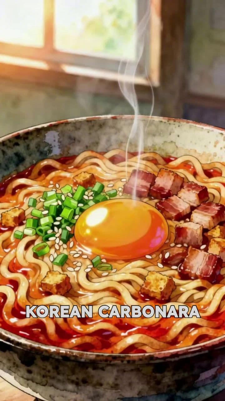 Korean Carbonara Ramen