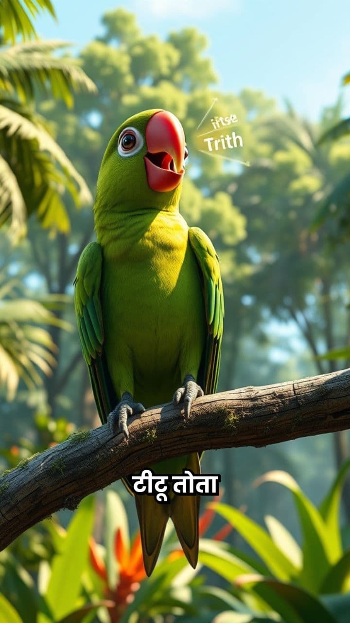 टीटू तोता और सच की सीख