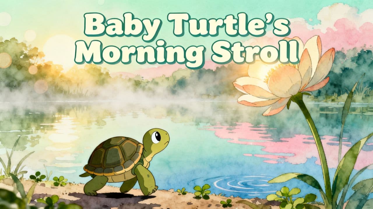 Baby Turtle’s Morning Stroll
