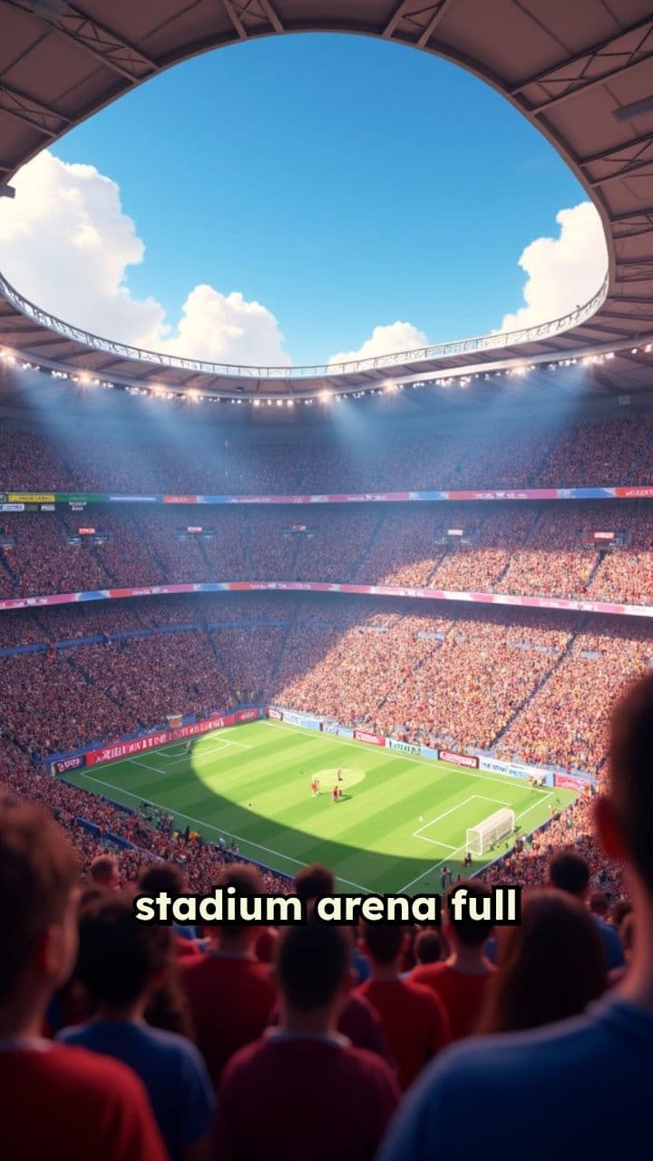 Vollbesetzte Stadionarena