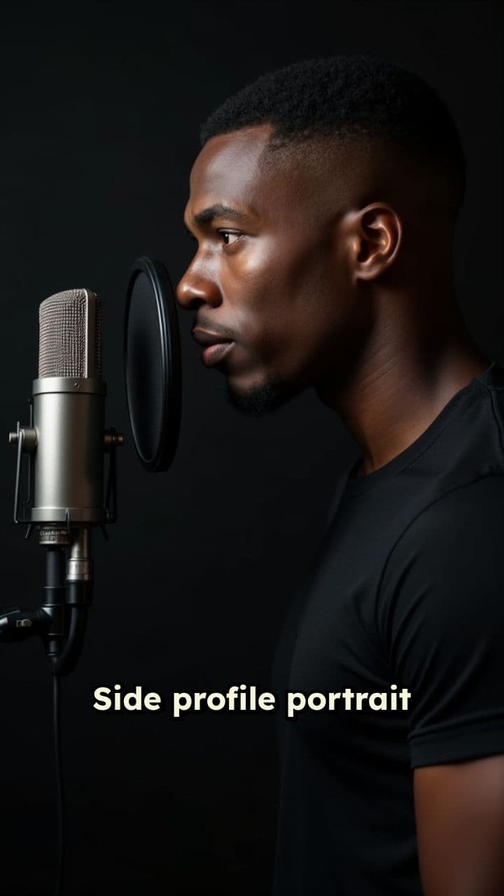 Retrato de rapero en estudio