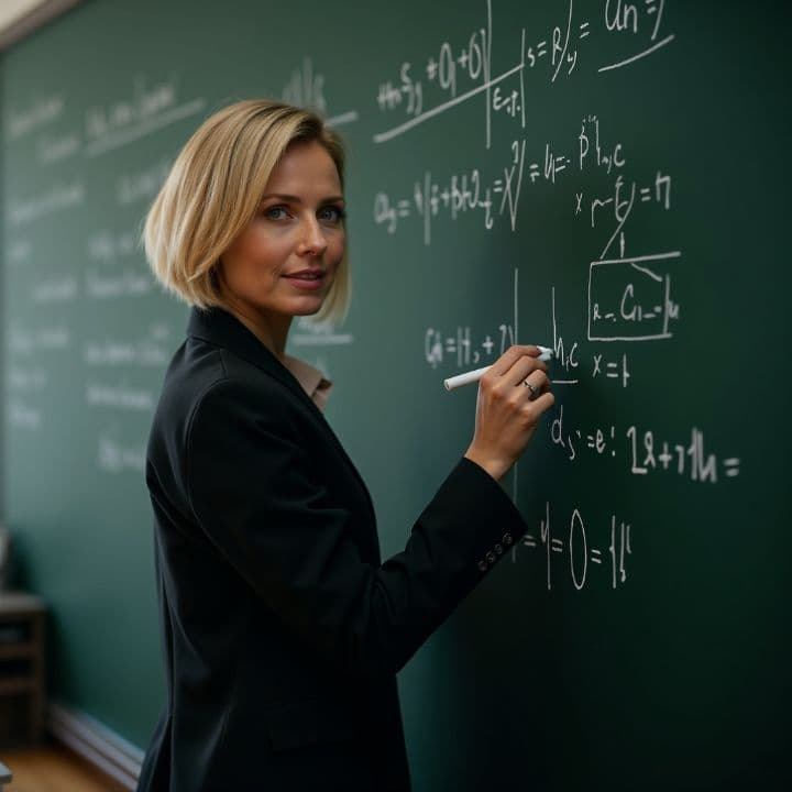 Ksenia Sobchak Writes Physics Formulas