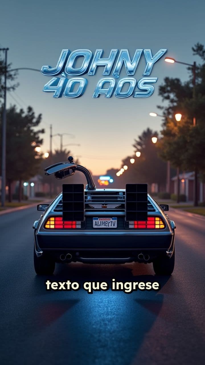 Johnny 40 Años y el DeLorean