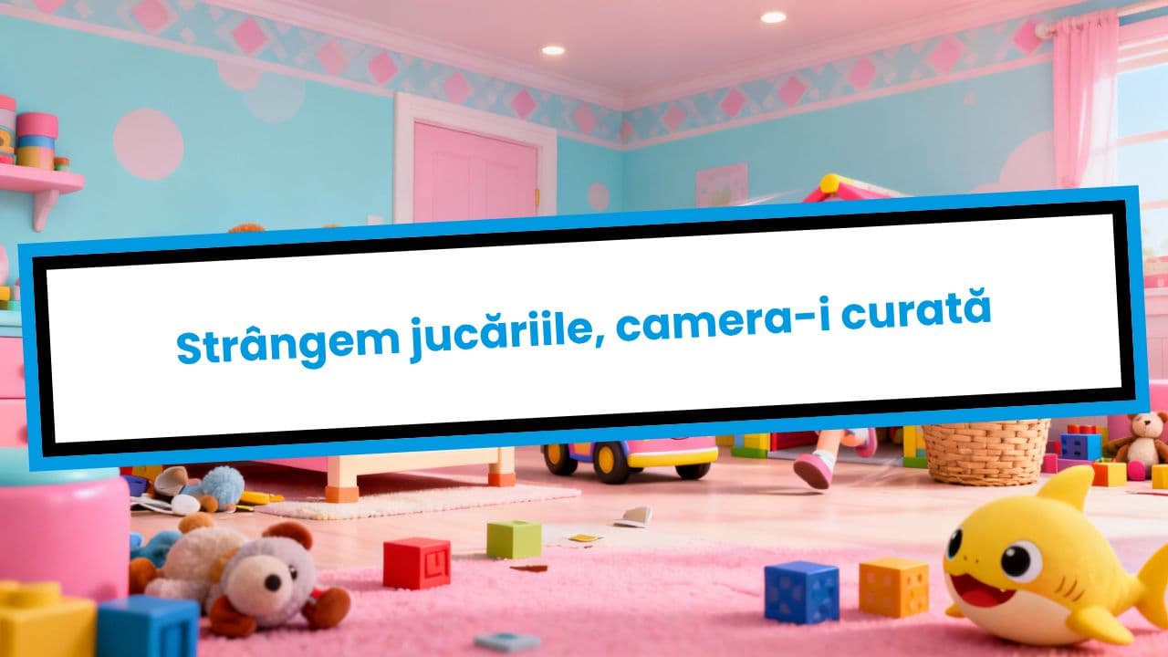 Strângem jucăriile, camera-i curată