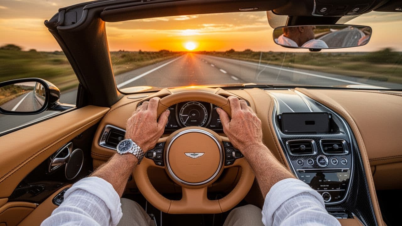 Aston Martin Vanquish Volante - Golden Hour POV