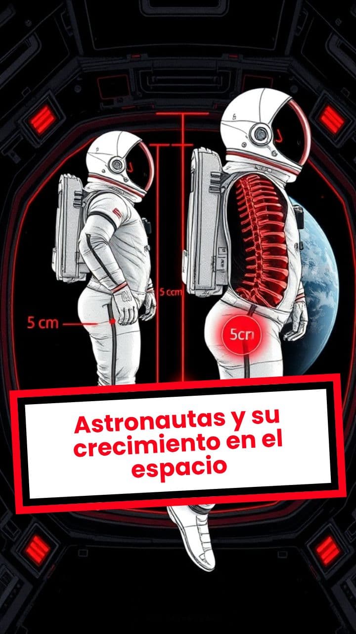 Astronautas y su crecimiento en el espacio