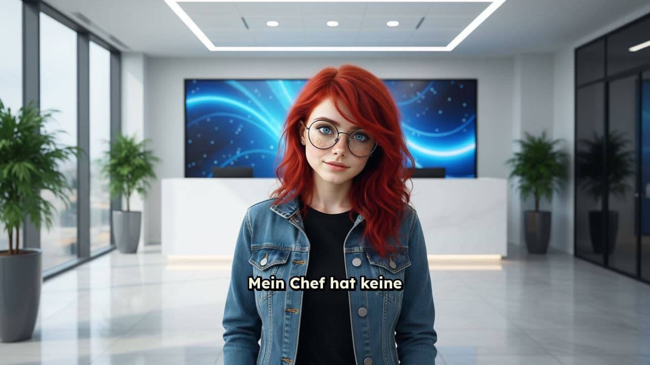 Widerwillige Begrüßung der Assistentin