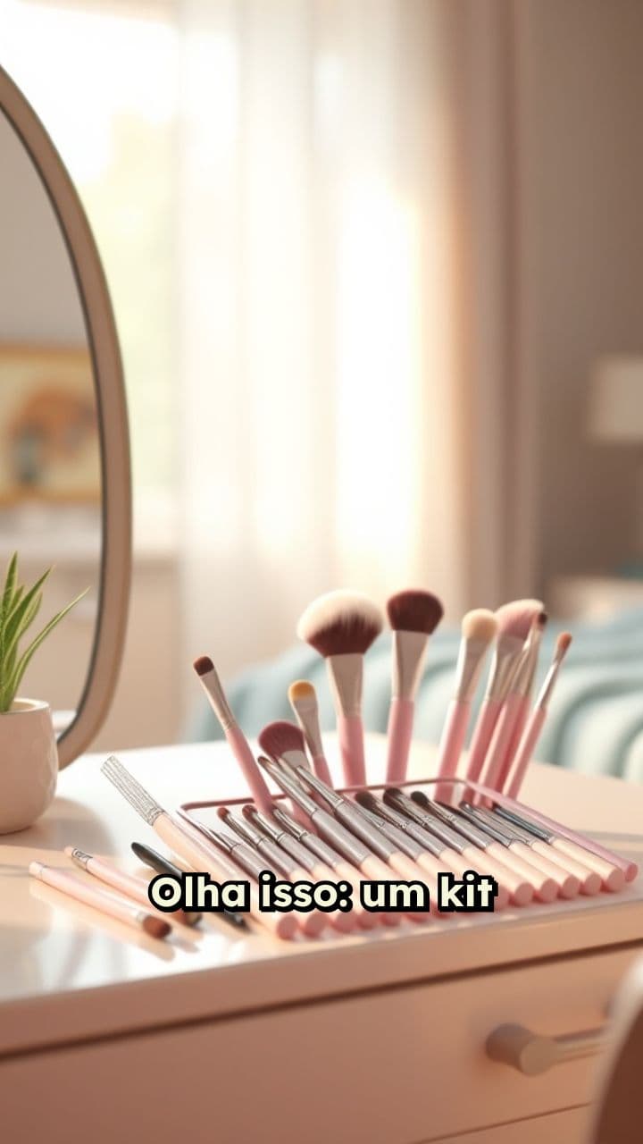 Kit de Pincéis de Maquiagem por 8 Reais!
