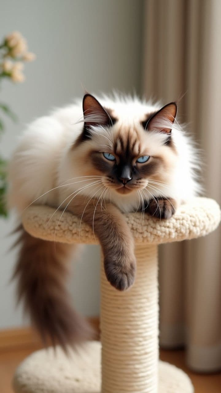 Sleeping Ragdoll Cat