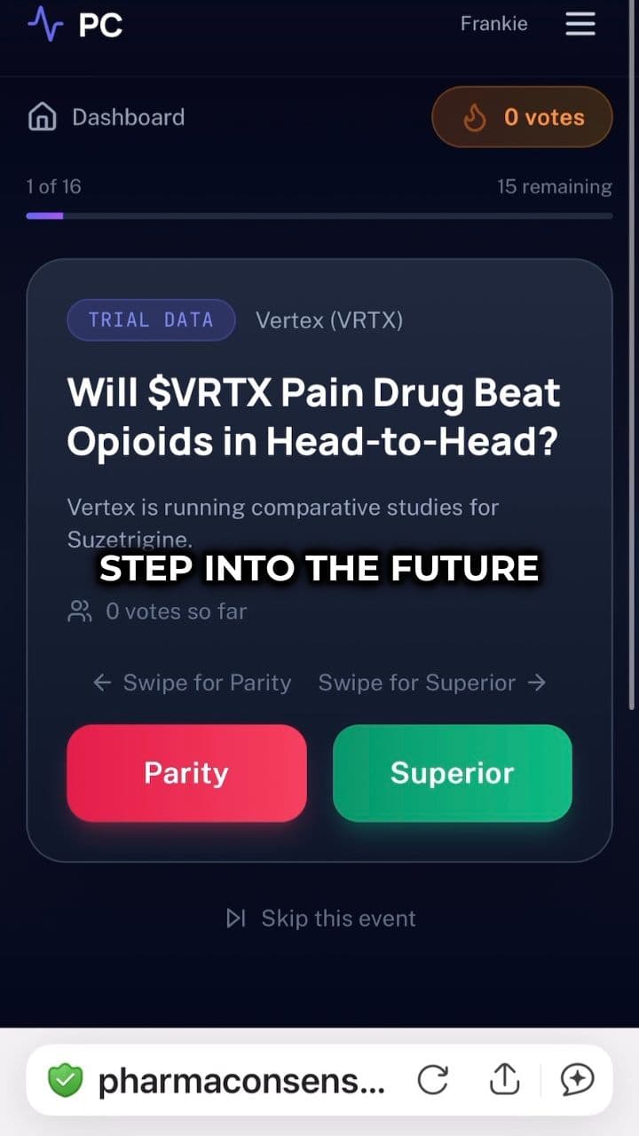 PharmaConsensus: Swipeable Pharma Market Predictions