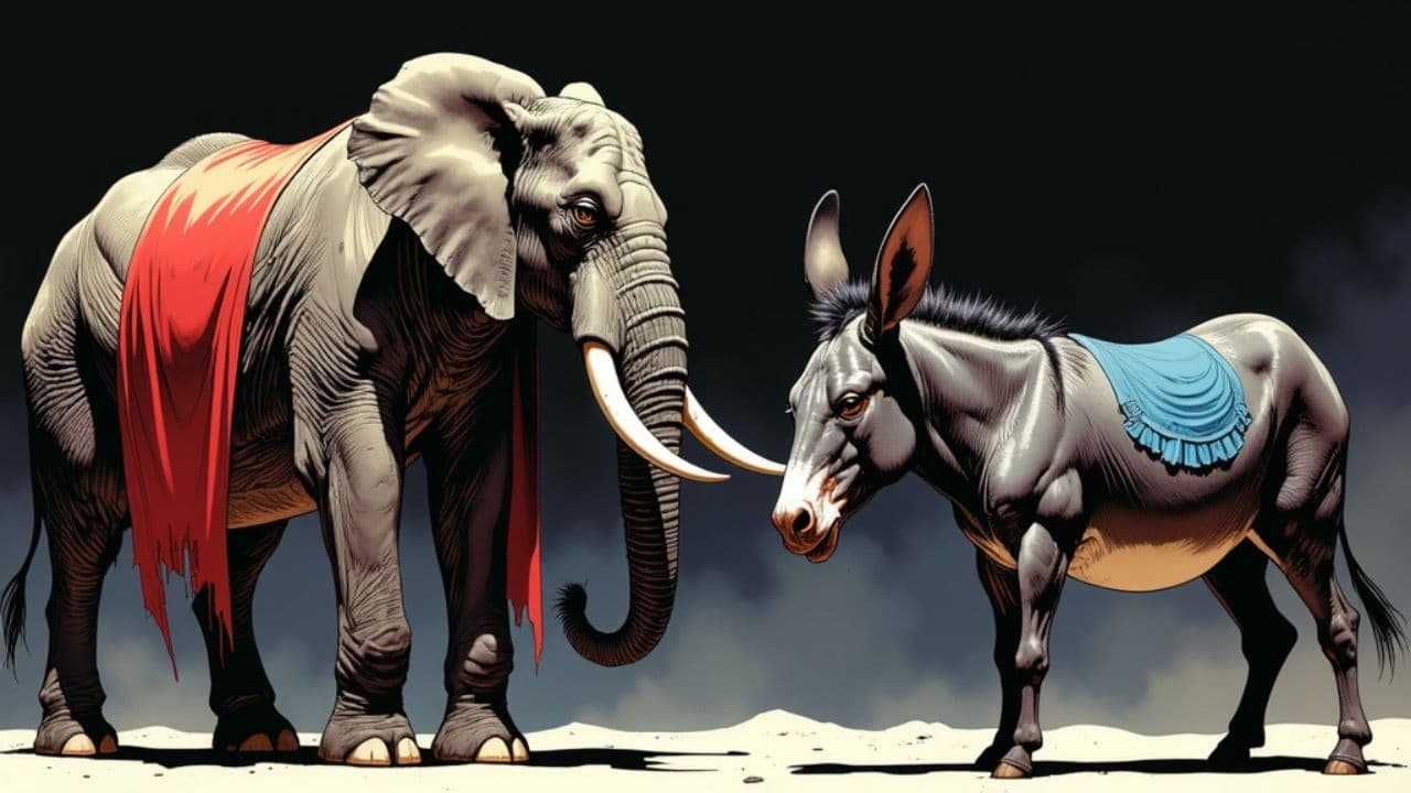 Donkey vs Elephant: Political Symbols