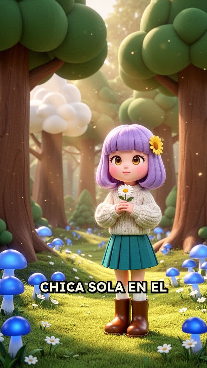 Chica Enamorada en el Bosque