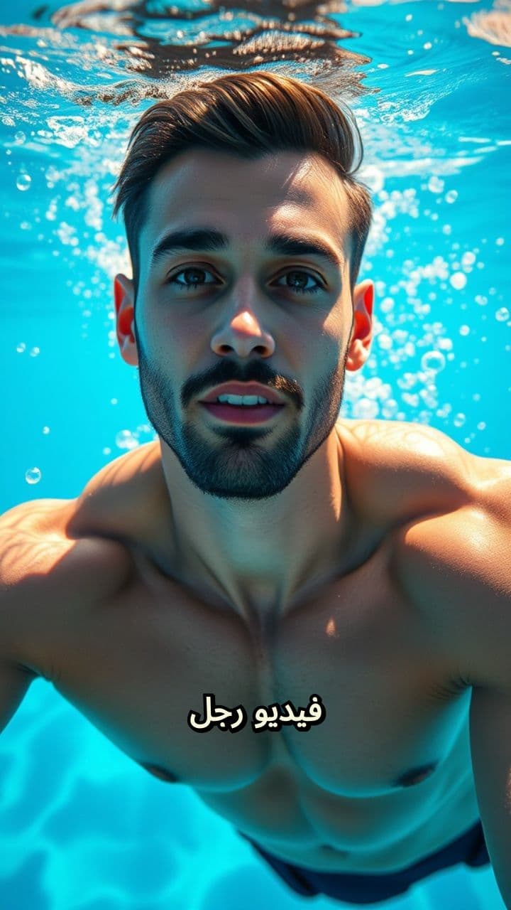 رجل يسبح ويقول الحمدلله