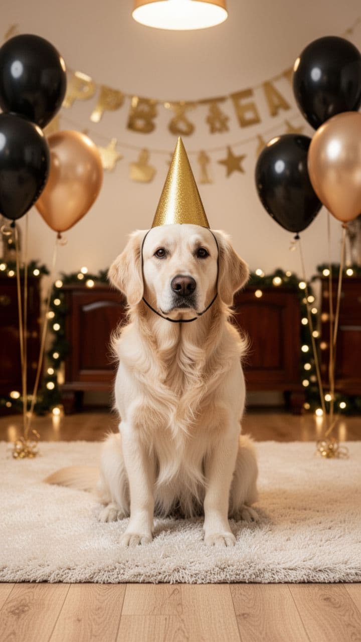 New Year Dog Party
