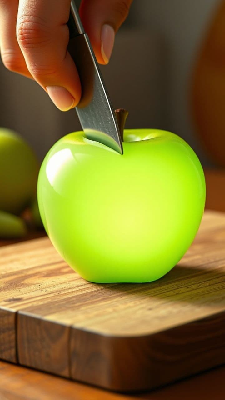 Glass Apple Slicing ASMR
