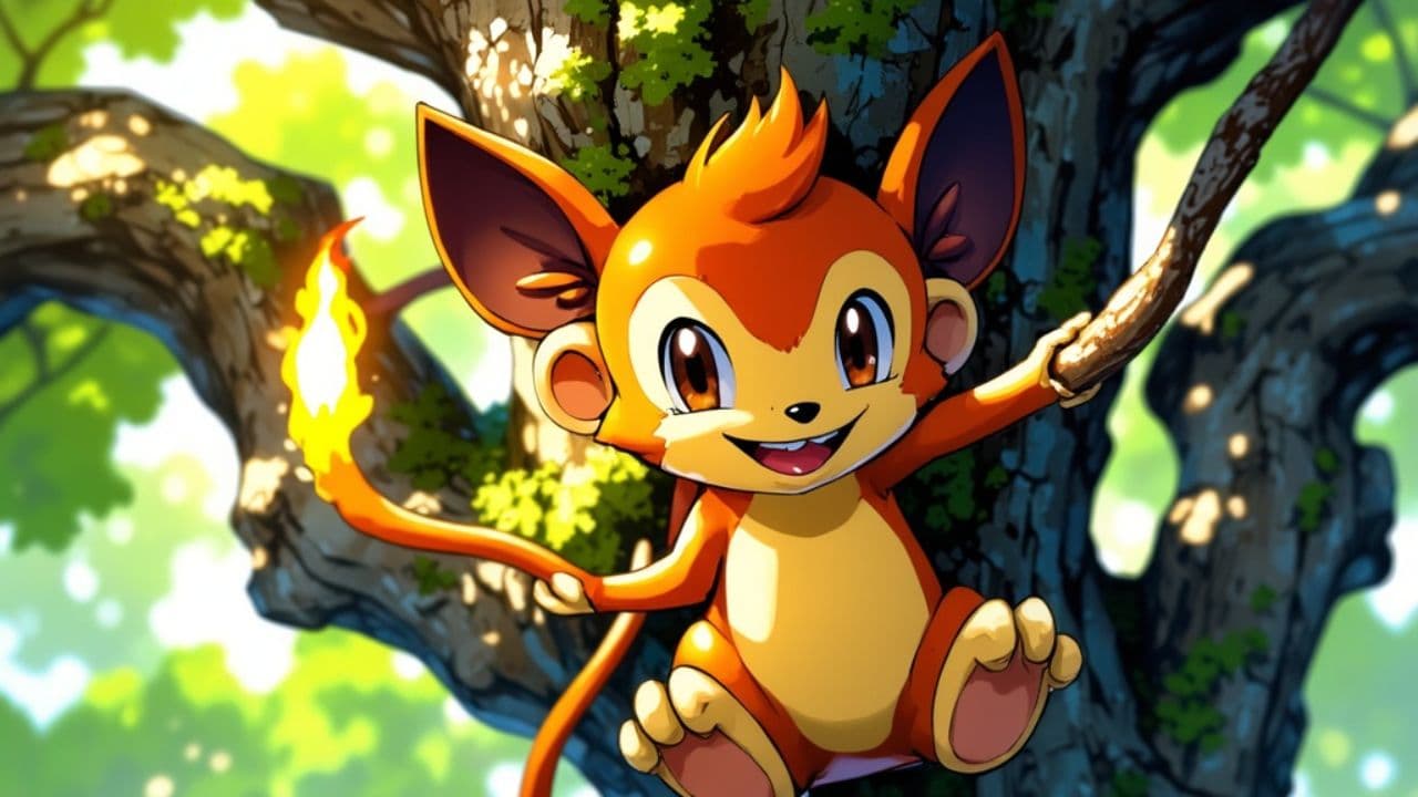 Silly Chimchar in a Tree