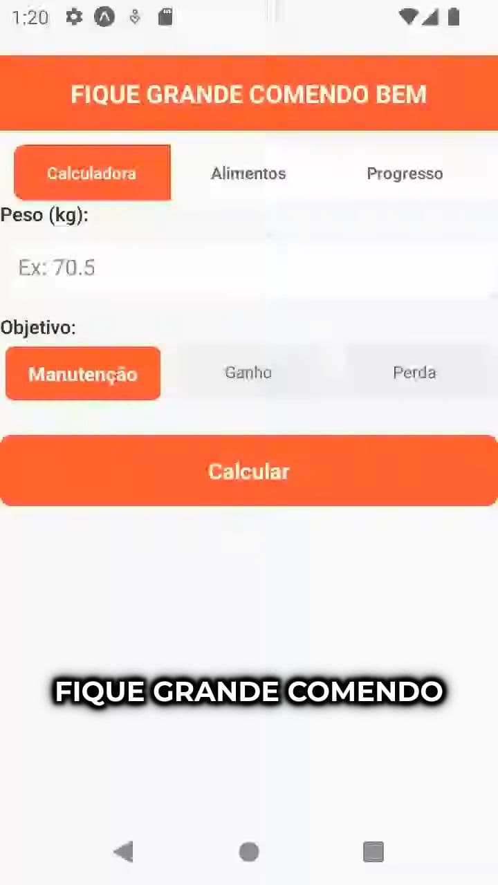 Fique Grande: O App de Dieta Ideal
