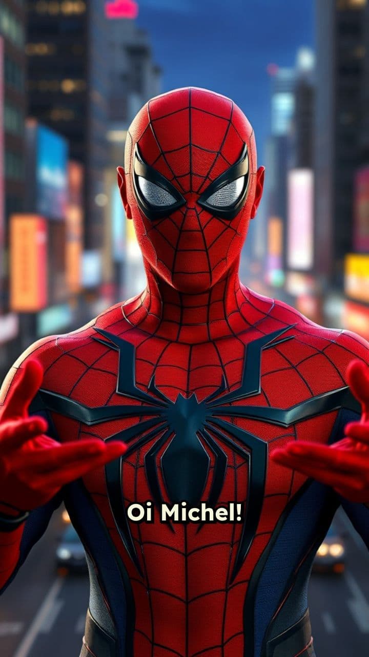 Mensagem do Homem-Aranha para Michel