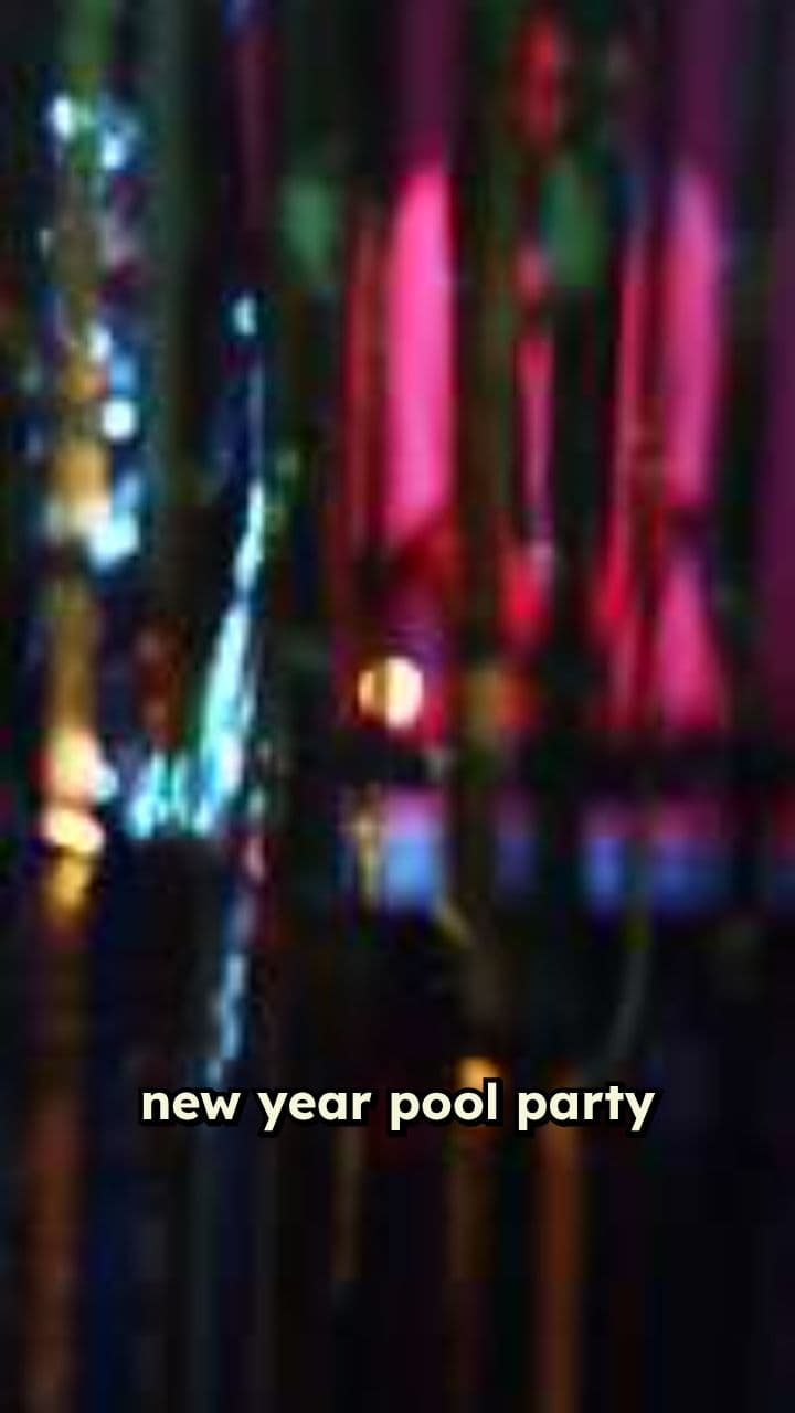 New Year Pool Party Celebration