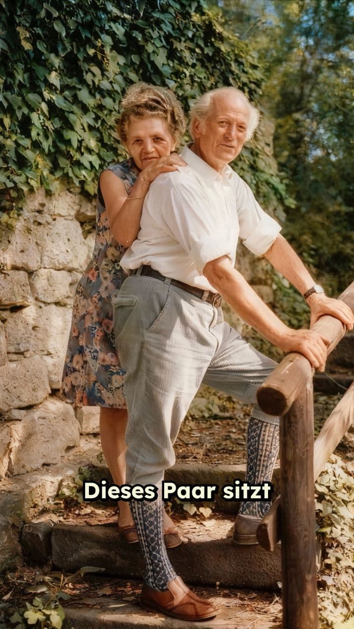 Mutige Liebe auf der Treppe