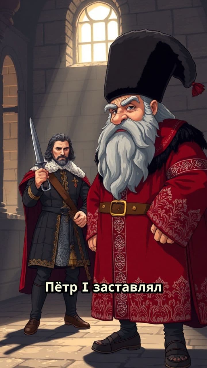 Налог на бороды при Петре I