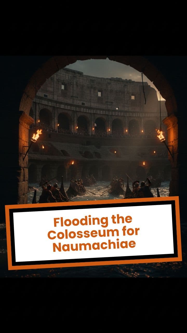 Flooding the Colosseum for Naumachiae