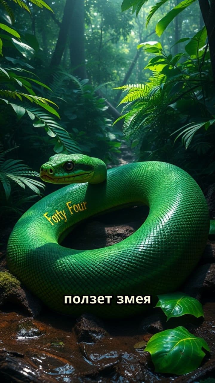 Змея и слова "Сорок четыре"