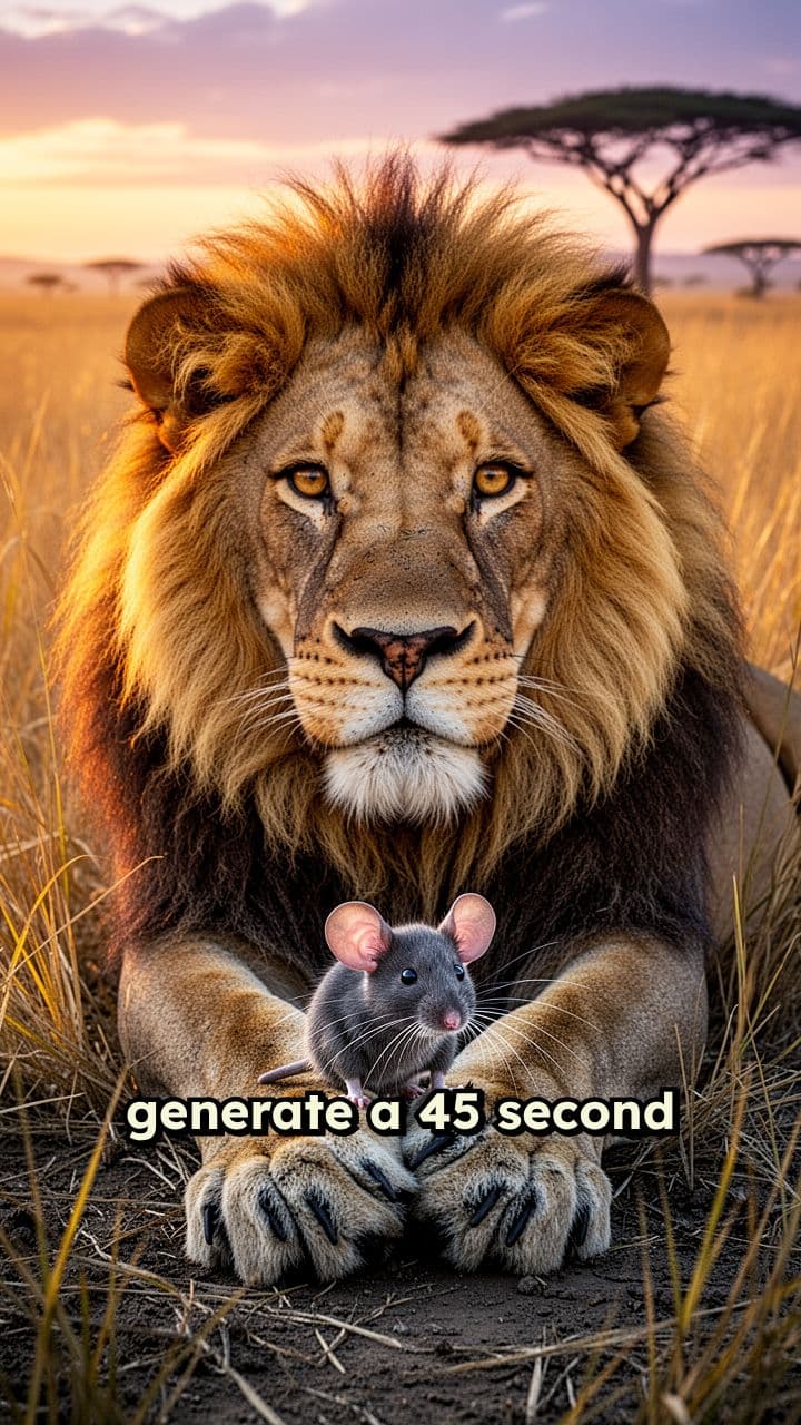 Lion and Mouse Friendship