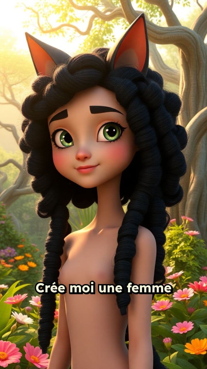 Femme Neko Manga Élégante