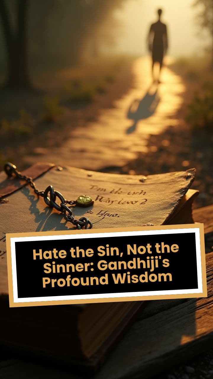Hate the Sin, Not the Sinner: Gandhiji's Profound Wisdom