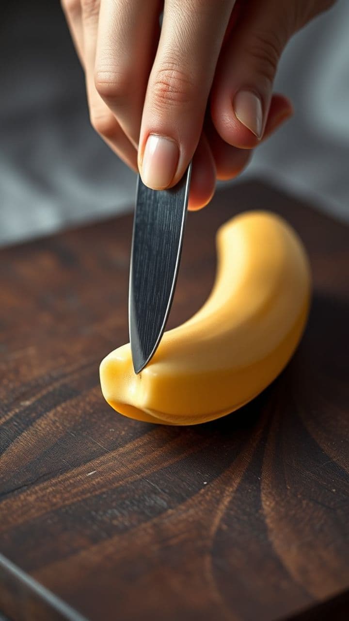 ASMR Jelly Glass Banana Slicing