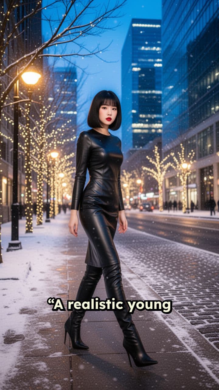 Confident Winter Street Fashion Walk