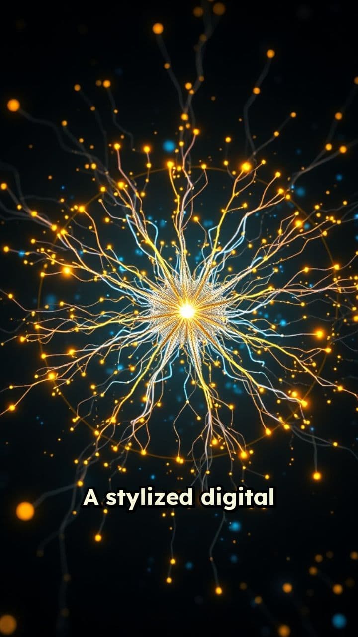 Neural Network Explosion in Cyberpunk Style