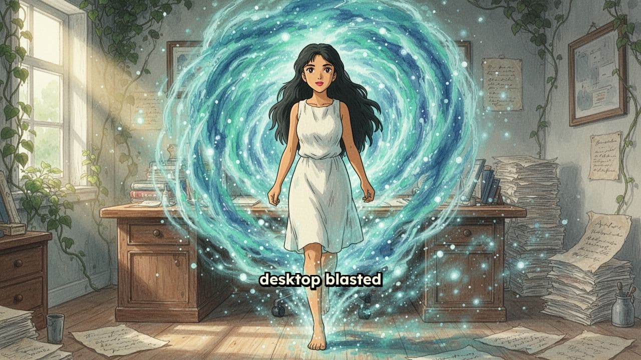 Electric Particles Form an Angelic Girl