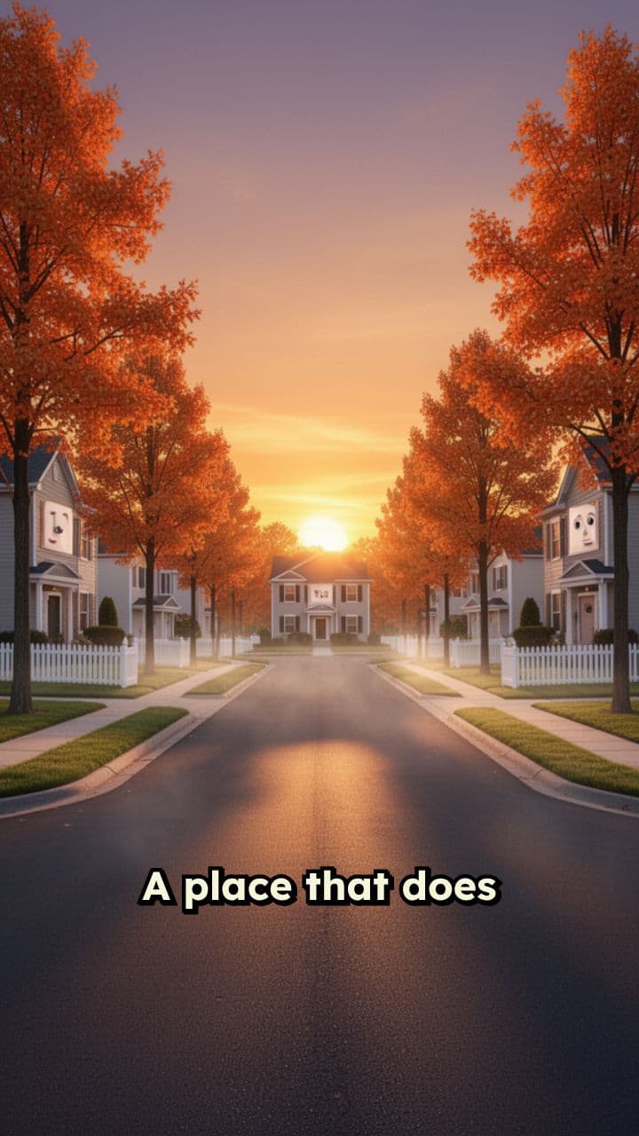 Familiar Nowhere Street at Sunset