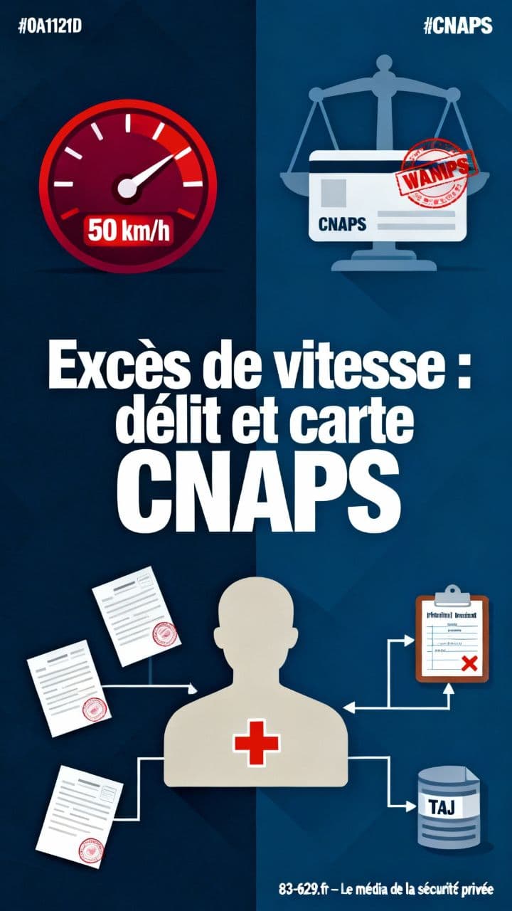 Excès de vitesse : délit et carte CNAPS