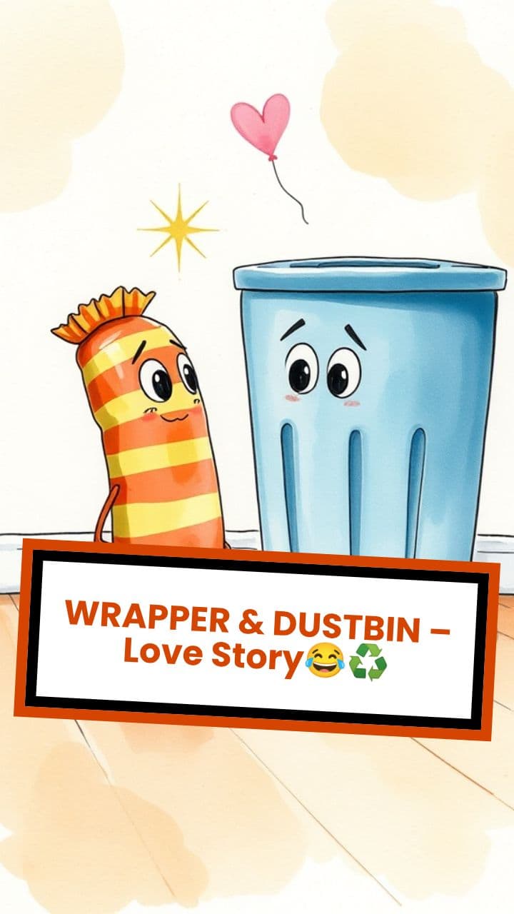 WRAPPER & DUSTBIN – Love Story😂♻️
