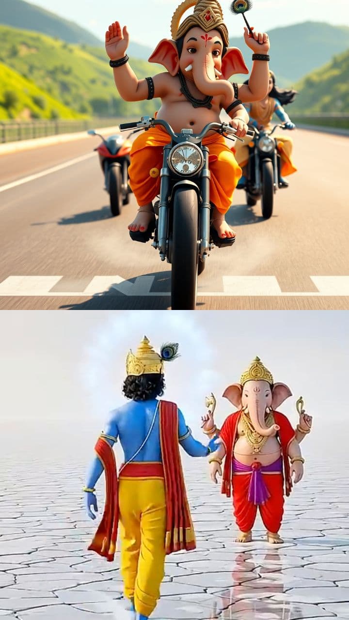 कृष्ण और गणेश की रेस