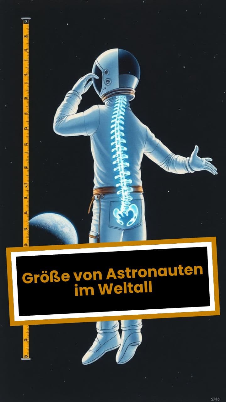 Größe von Astronauten im Weltall