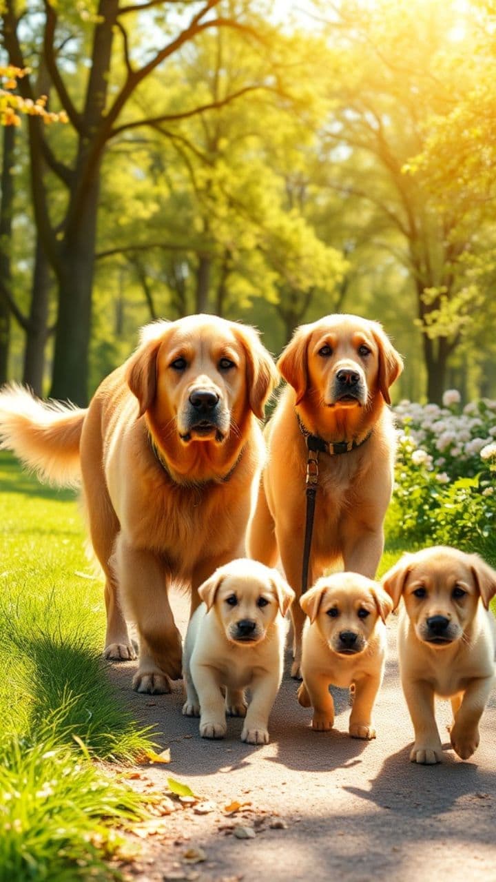 A Day at the Park with the Dog Family