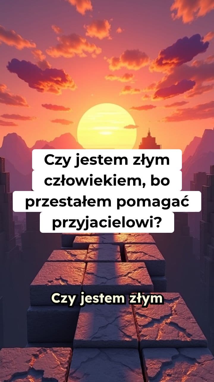 Czy jestem złym człowiekiem, bo przestałem pomagać najlepszemu przyjacielowi?