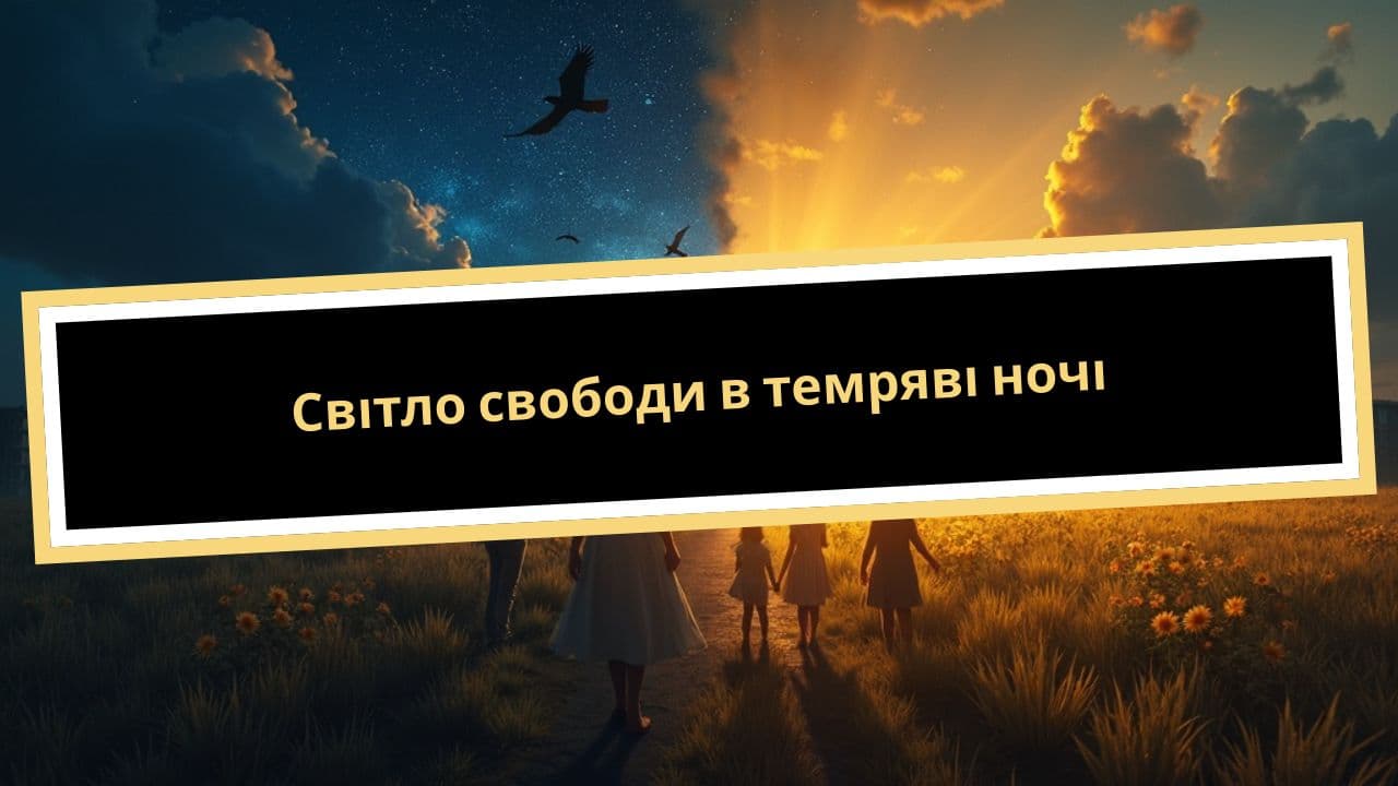 Світло свободи в темряві ночі
